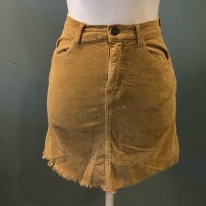 Brandy Melville Short Corduroy Pencil Skirt OS